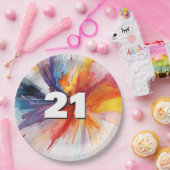 21歳のバースデー絵を描タブラスト ペーパープレート (パーティー)