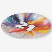 21歳のバースデー絵を描タブラスト ペーパープレート (アングル)