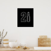 21歳のビールボトル21歳 ポスター (キッチン)