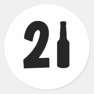 21歳のビールボトル21歳 ラウンドシール