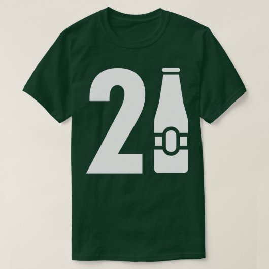 21歳のビールボトル21歳 Tシャツ (デザイン正面)