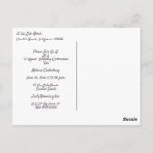 21歳の再誕生日パーティー招待状 ピンクでかわいい ポストカード (裏面)