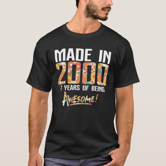 21歳の女の子が2110代の歳の誕生日に贈られる Tシャツ (正面)