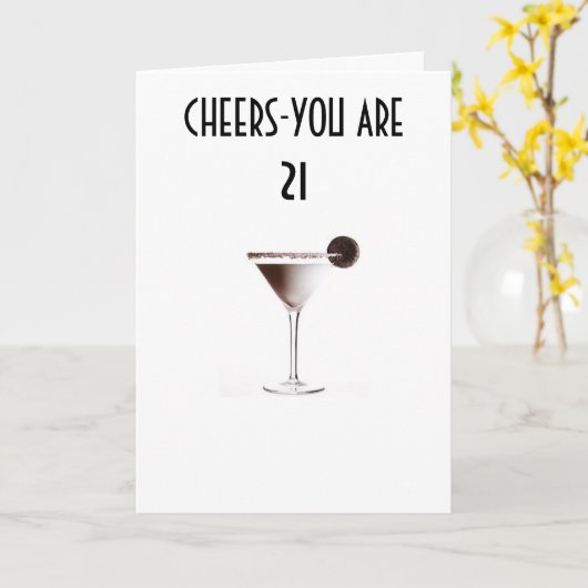 21歳の応援 カード (黄色い花)