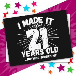 21歳の皮肉なミーム 面白い21歳の誕生日 ポストカード