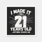 21歳の皮肉ミームおもしろい21歳の誕生日 スタンダードカクテルナプキン (正面)