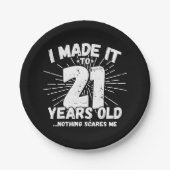 21歳の皮肉ミームおもしろい21歳の誕生日 ペーパープレート (正面)