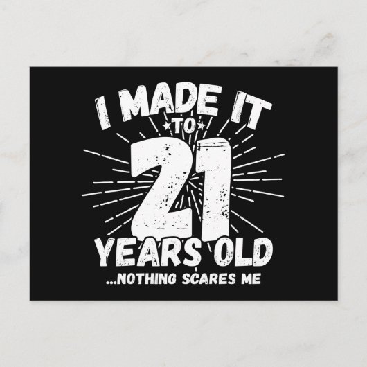 21歳の皮肉ミームおもしろい21歳の誕生日 ポストカード (正面)