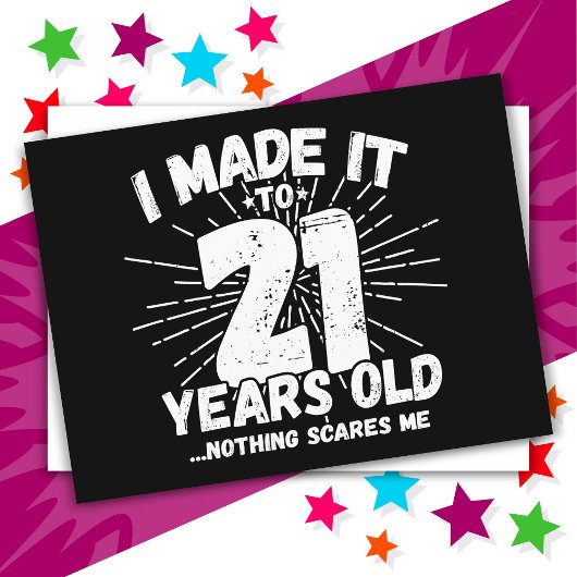 21歳の皮肉ミームおもしろい21歳の誕生日 ポストカード