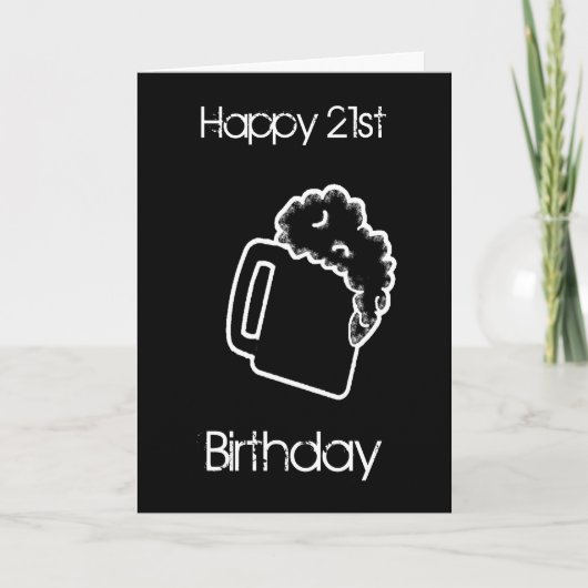 21歳の誕生ビール カード (正面)