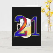 21歳の誕生ビール カード (黄色い花)