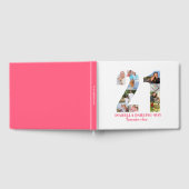 21歳の誕生日いつ…ピンク色のコラージュ ゲストブック (全面)