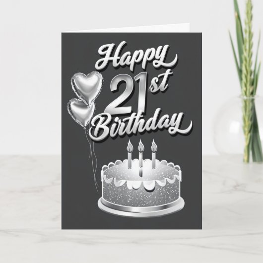 21歳の誕生日おめでとう カード (正面)