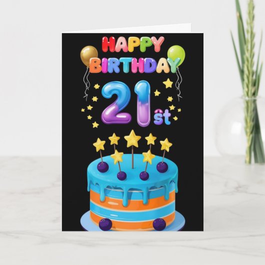 21歳の誕生日おめでとう カード (正面)