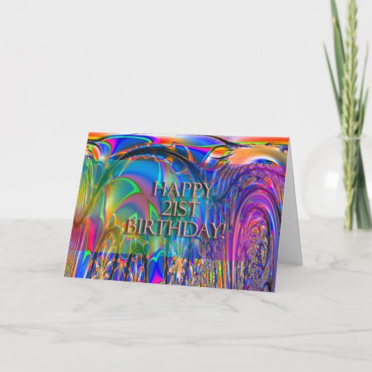 21歳の誕生日おめでとう！ カード (正面)