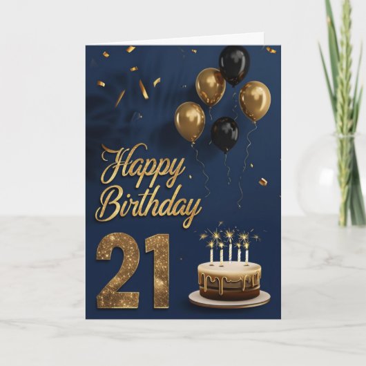 21歳の誕生日おめでとう カード (正面)