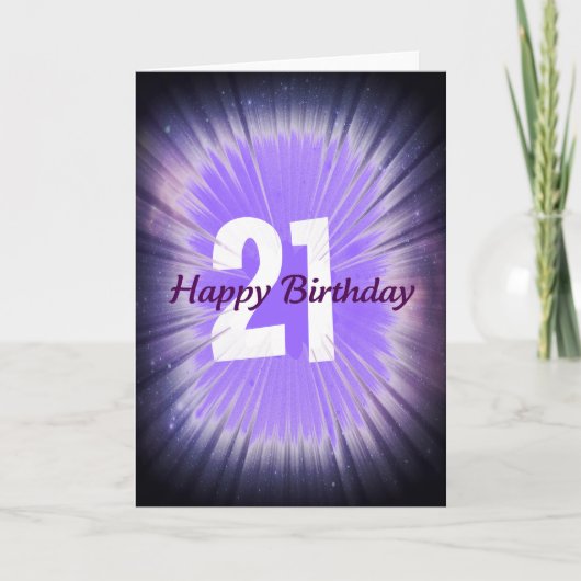 21歳の誕生日おめでとう カード (正面)