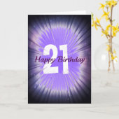 21歳の誕生日おめでとう カード (黄色い花)
