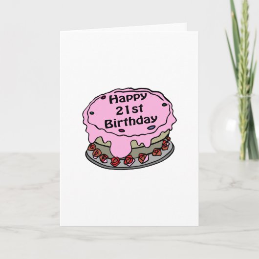 21歳の誕生日おめでとう！ カード (正面)