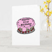 21歳の誕生日おめでとう！ カード (黄色い花)