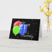 21歳の誕生日おめでとう カード (黄色い花)