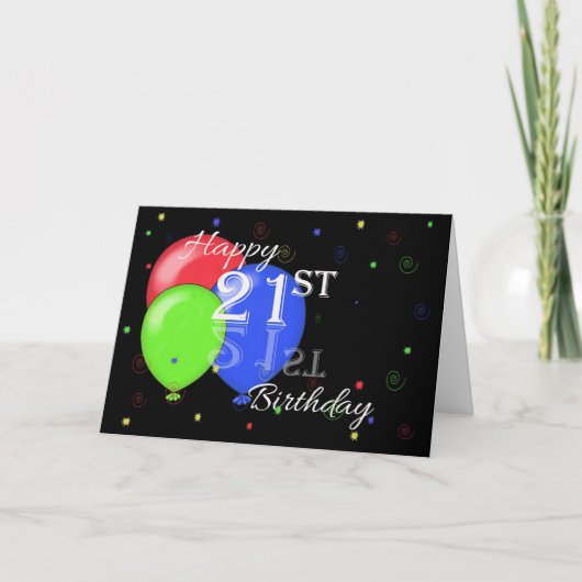 21歳の誕生日おめでとう カード (正面)