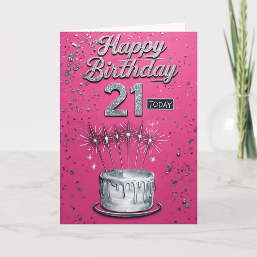 21歳の誕生日おめでとう カード (正面)