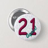 21歳の誕生日おめでとう バッジ (正面&裏面)