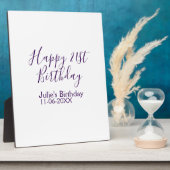 21歳の誕生日おめでとう 名前入りキーチェーン フォトプラーク (側面)