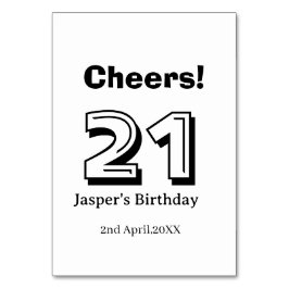 21歳の誕生日おめでとう 名前入り 太字 レター ギフト 男の子 男性用 テーブルナンバー