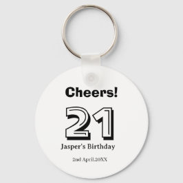 21歳の誕生日おめでとう 大文字 名前 男性 ギフト キーホルダー