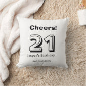 21歳の誕生日おめでとう 大文字 名前 男性 ギフト クッション (ブランケット)