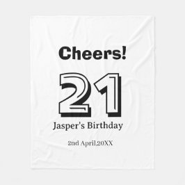 21歳の誕生日おめでとう 大文字 名前 男性 ギフト フリースブランケット