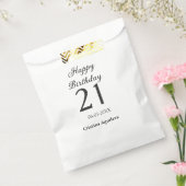 21歳の誕生日おめでとう 太字 シンプル 名前入り フェイバーバッグ (封をした状態)