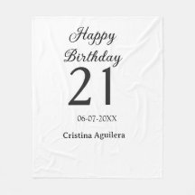 21歳の誕生日おめでとう 太字 シンプル 名前 名入れ