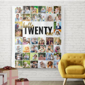 21歳の誕生日おめでとう Twenty One 40枚の写真コラージュ タペストリー