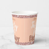 21歳の誕生日おもしろいバラ金ゴールドグリッター 紙コップ (右)