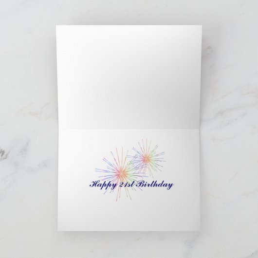 21歳の誕生日お祝い カード (内部)