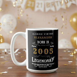 21歳の誕生日お祝い 2005 レジェンダリーレトロ コーヒーマグカップ