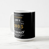 21歳の誕生日お祝い 2005 レジェンダリーレトロ コーヒーマグカップ (正面左)