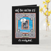 21歳の誕生日と骸骨乗馬おもしろい- カード (黄色い花)