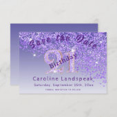 21歳の誕生日に紫の輝きを降らせる セーブザデート (正面/裏面)