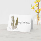 21歳の誕生日のスチレット靴グリーティングカード カード (黄色い花)