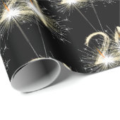 21歳の誕生日のスパーカーズオンブラック ラッピングペーパー (ロールコーナー)