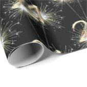 21歳の誕生日のスパーカーズオンブラック ラッピングペーパー (ロールコーナー)