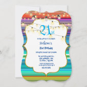 21歳の誕生日のパーティーとラストライプイト 招待状 (正面)