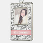 21歳の誕生日のパーティーの贈パーソナライズされたり物 シルバープレートフレームオーナメント (左)