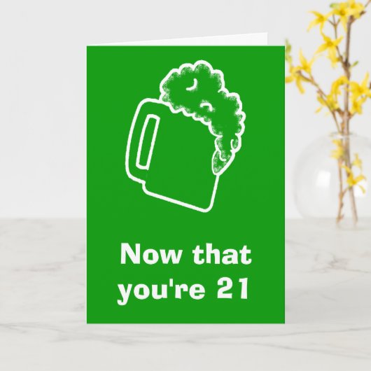 21歳の誕生日のルール カード (黄色い花)