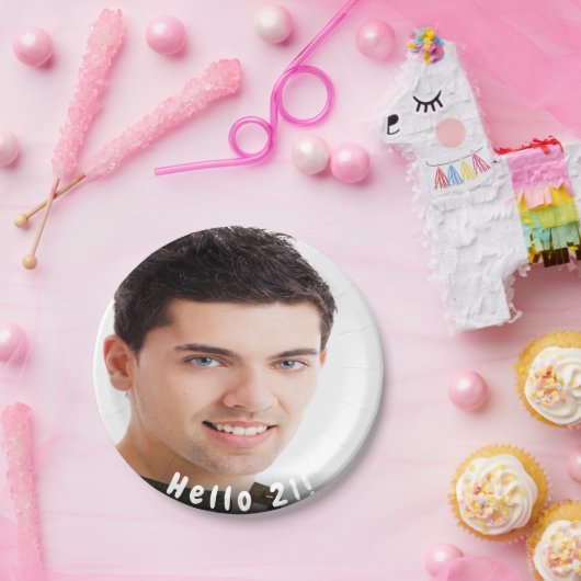 21歳の誕生日の写真こんにちは21人 ペーパープレート (パーティー)