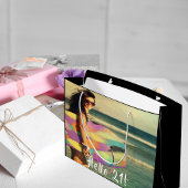 21歳の誕生日の写真こんにちは2121最初 ラージペーパーバッグ